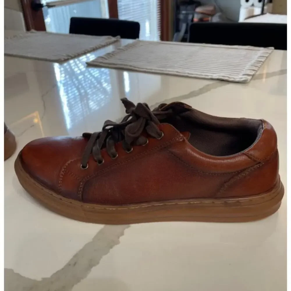 Arkbird Original Oxford Shoe Brown Leather Lace Up Mens Size 9 Low Top Sneaker‎